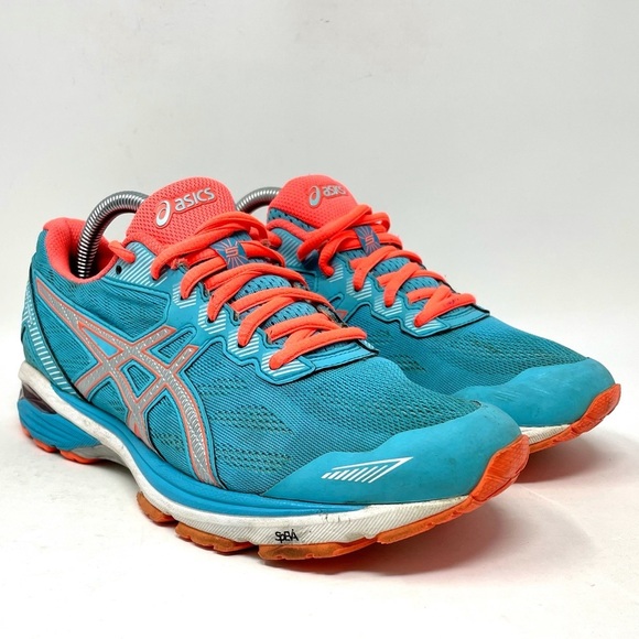 ASICS GT-1000 Athletic Sneaker Teal Blue Orange Womens 9.5 - Picture 2 of 8